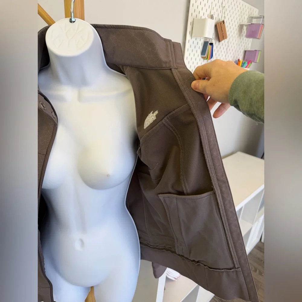 The North Face Soft Shell Jacket, gray/mauve Small